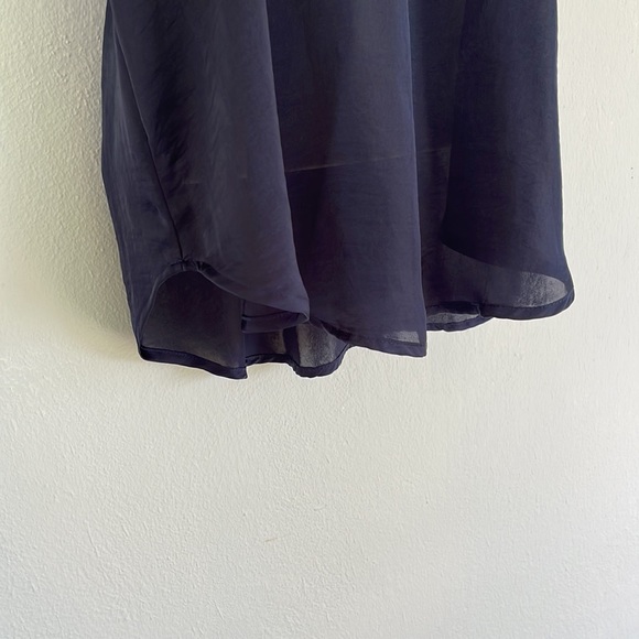 Charlotte Russe metallic blue satin blouse size XS - Picture 6 of 9